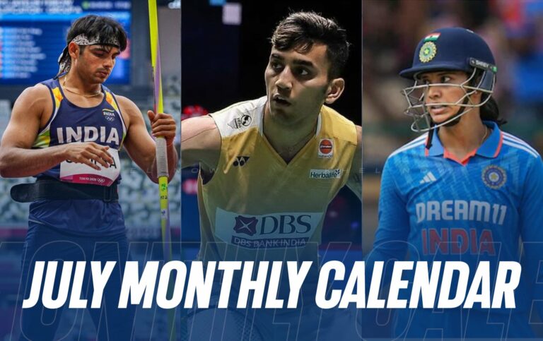 Indian Sports Calendar July 2024: Major events to look forward to this month – Khel Now
